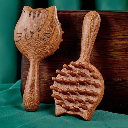 SandalGlow Wooden Massage Comb