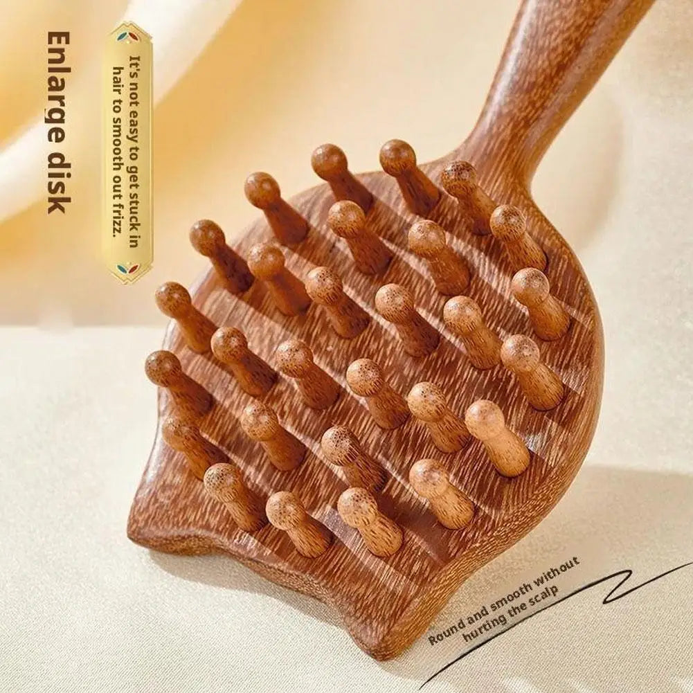 SandalGlow Wooden Massage Comb
