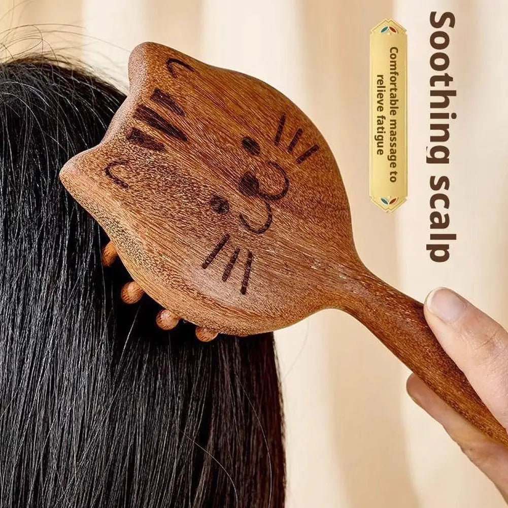 SandalGlow Wooden Massage Comb